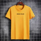 Футболка мужская с коротким рукавом, Модная хлопковая, в простом стиле, с надписью, Размеры S-6XL, белый цвет, на лето