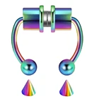 Кольцо в нос, искусственная перегородка, магнитная, нержавеющая сталь подковообразные кольца, 316L, 1 шт.