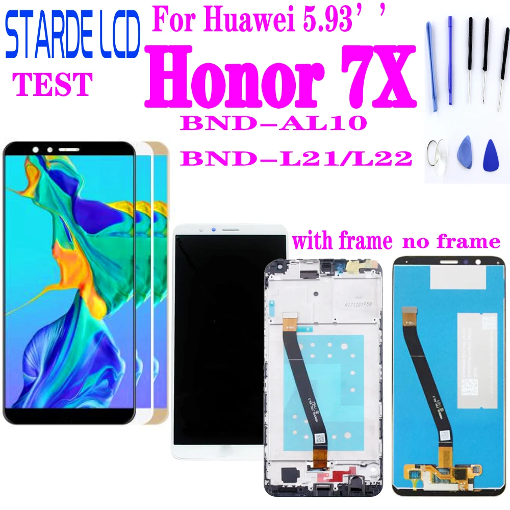 ЖК дисплей для Huawei Honor 7X сенсорный экран с дигитайзером в сборе сменный Honor7X BND AL10