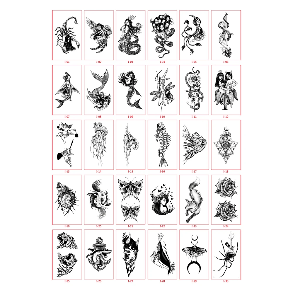 New Pattern Temporary Waterproofing Tattoo Stickers Men And Women Geometric Simulation Animal Fake Tattoo Lasting Small Fresh