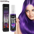Одноразовый спрей для волос ELECOOL, стойкая безопасность, водонепроницаемая краска для волос, фиолетовая, красная, белая, модные мгновенные продукты для окрашивания волос