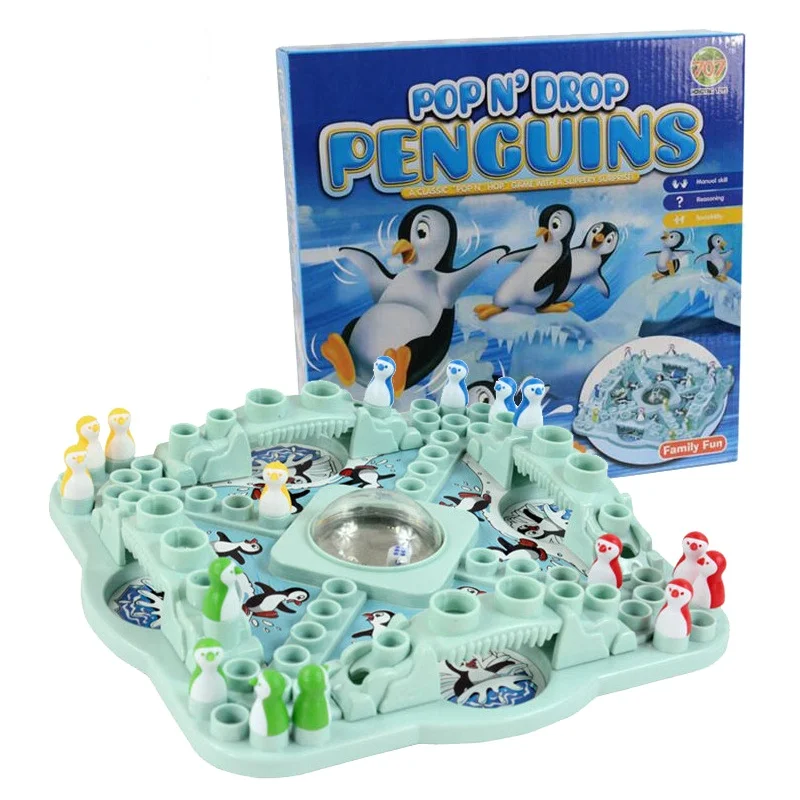 

Family Competition Game POP N'drop Penguins Toys Board Chess Parent-Kid Funny Game Puzzle Education Classic Desk Toys