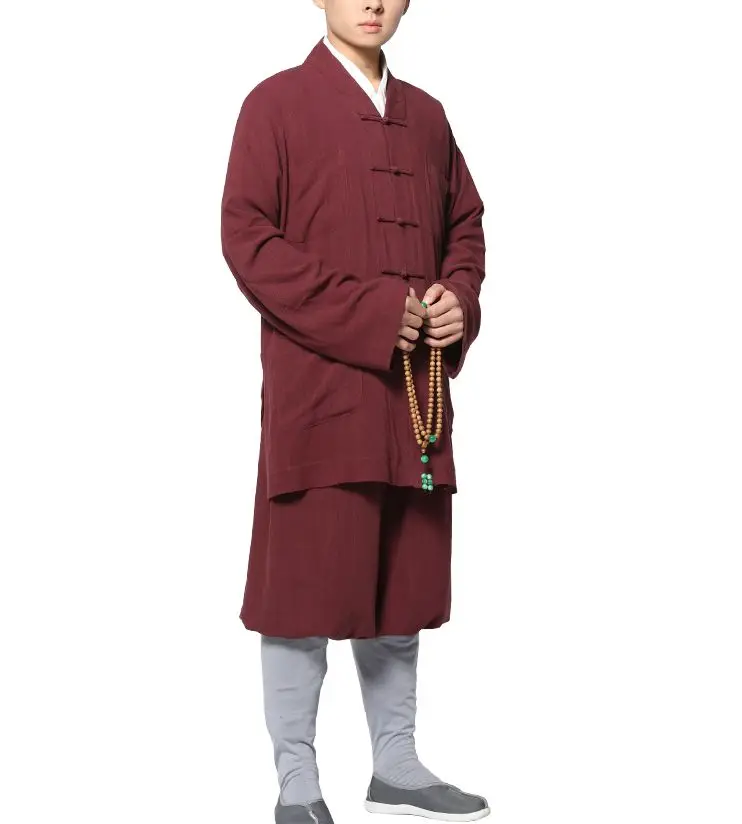 Унисекс буддистская одежда из льна и хлопка костюмы кунг фу боевые искусства