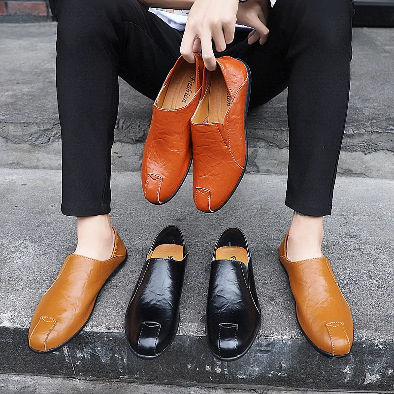 Мужские лоферы Весенняя модная топ-обувь мужские мокасины мягкая мужская обувь