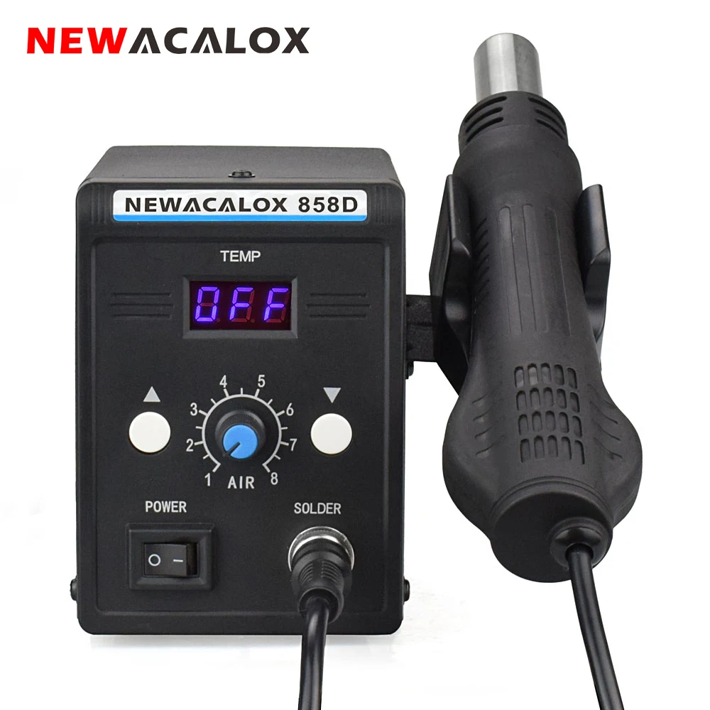 Паяльная станция NEWACALOX 858D EU700W для горячего воздуха паяльная SMD тепловой пистолет