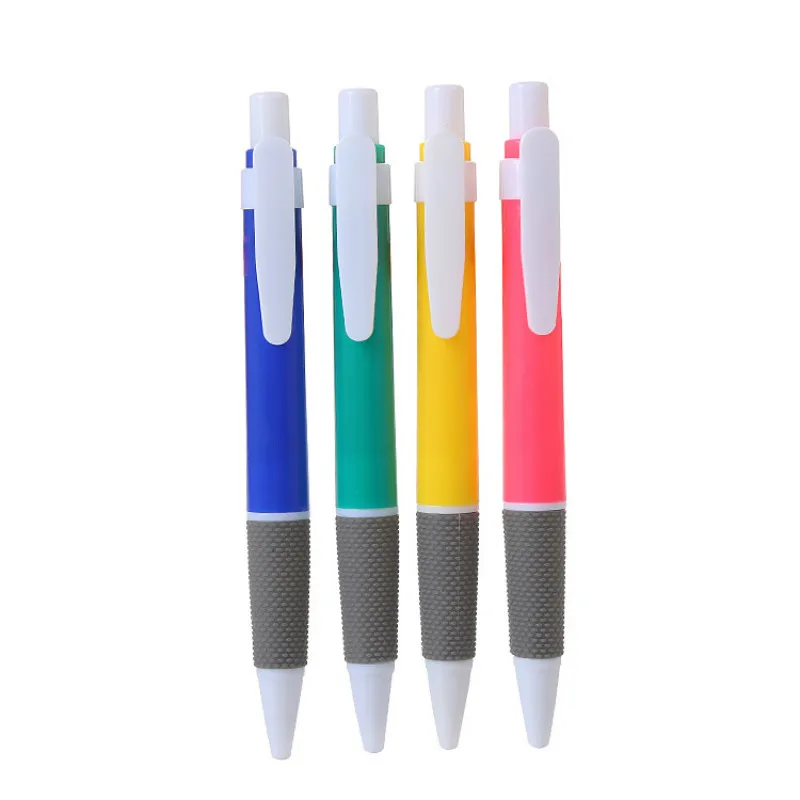 

50PCS Candy Color Press Ballpoint Pen Creative Student Greasy Pen Study Office Stationery Ball Point Pen Office Accessories