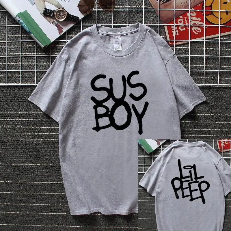 Футболка Lil Peep Top X Sus Boy Cry Baby забавная рубашка в стиле хип-хоп уличная одежда