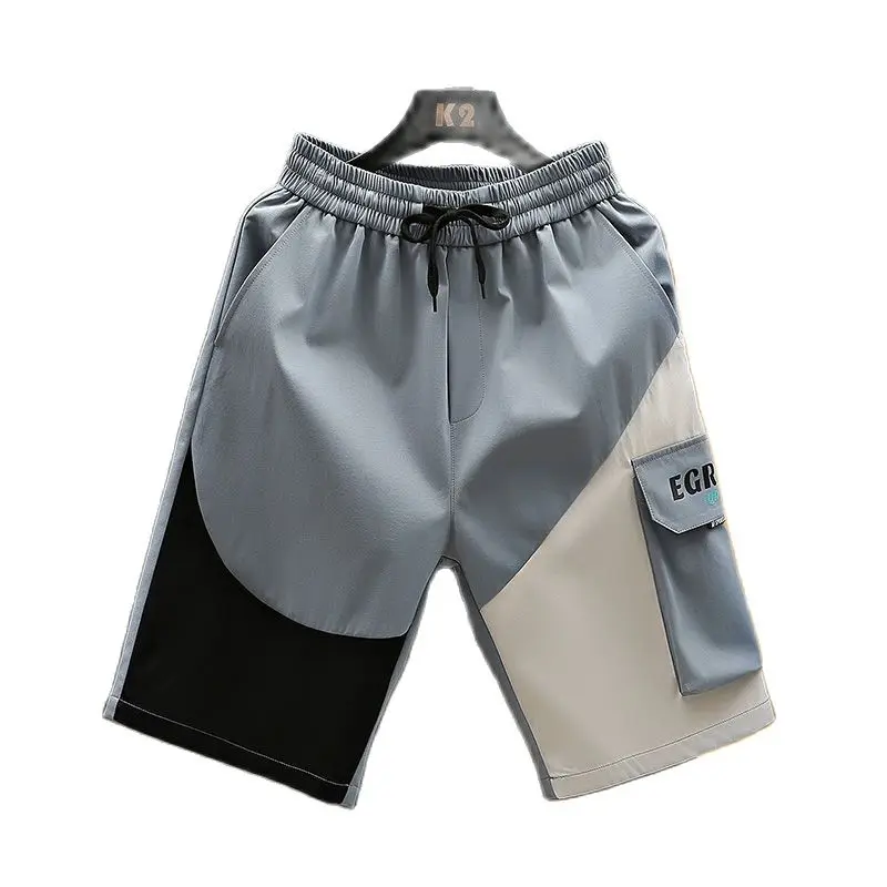 

Men's Work Shorts Summer Thin Breathable Capris Loose Straight Casual Pants Trend Versatile Fashionable Beach Pants A027