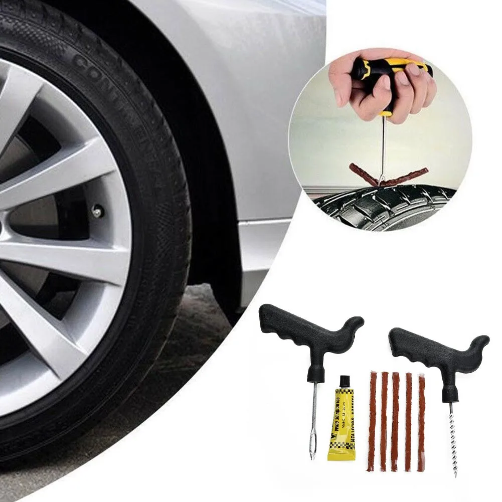 

Plug Tyre Repairing Kit Repair With glue Fix Tool Needle Patch RV Tire Tractors