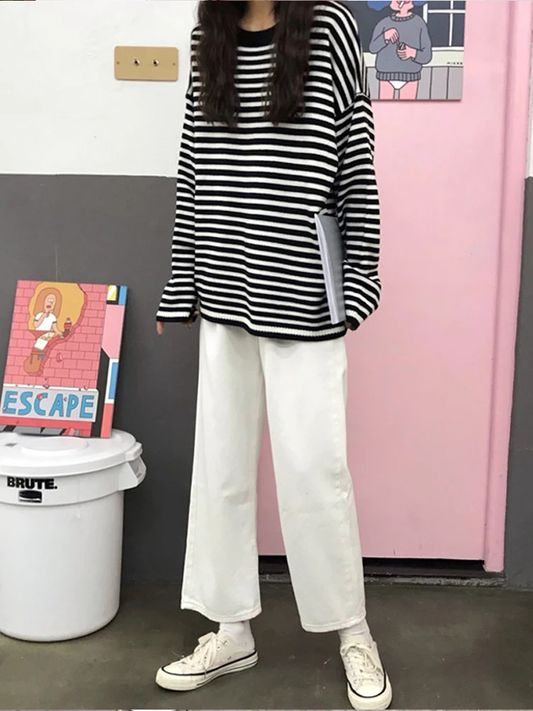 

YAMDI denim pants women jeans woman pantalon Denim Trousers 2020 autumn winter button Streetwear high waist vintage solid slim p