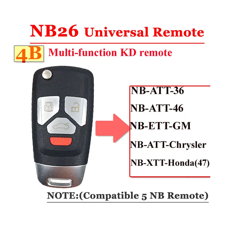 KEYDIY NB26 4 кнопки KD900 дистанционный ключ серии NB Универсальный многофункциональный