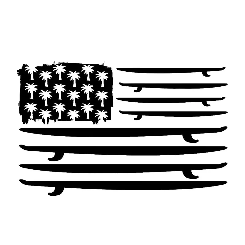

Ocean Surfboard Logo Fashion Car Decoration Sticker Pvc Personality Waterproof Sunscreen Decal Black/white/red/laser/silver