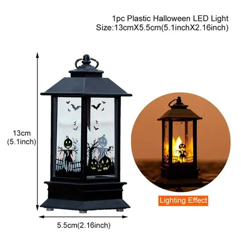 1 шт. портативная квадратная лампа для Хэллоуина имитация маленькой масляной