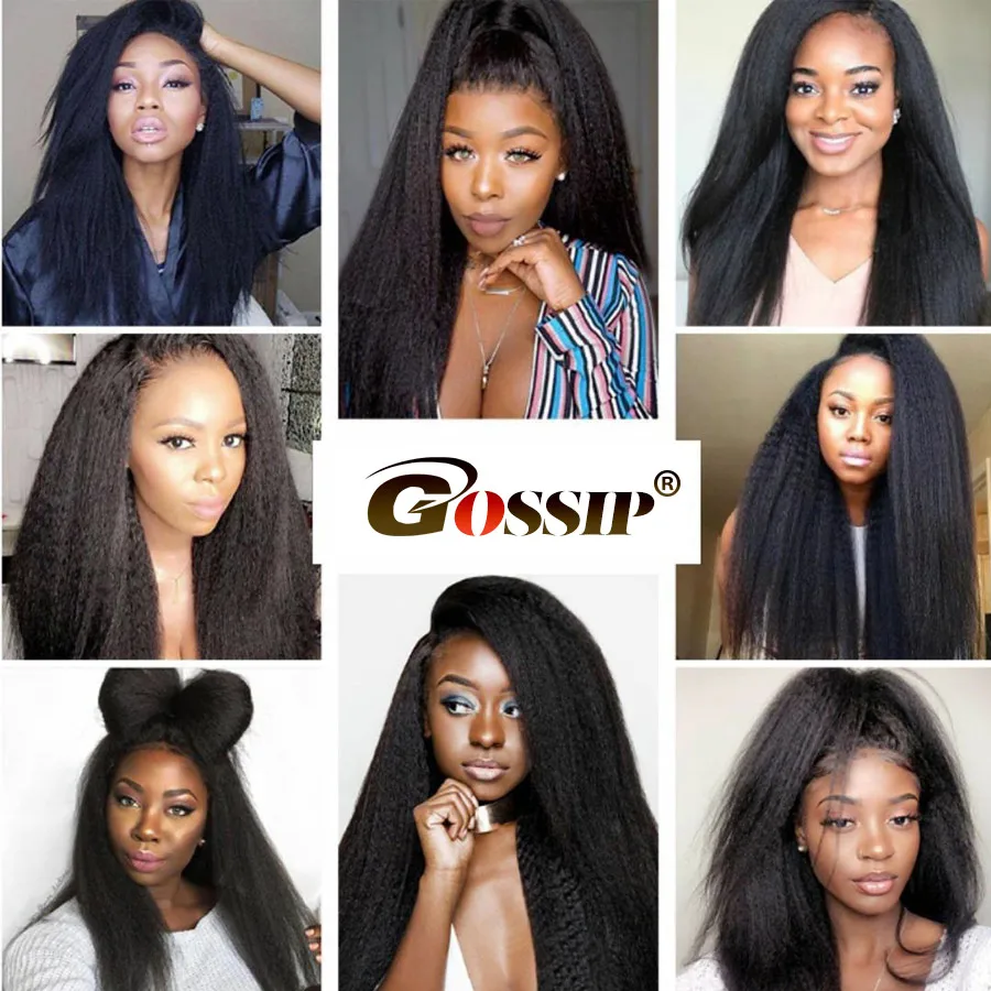 

Kinky Straight Peruvian Hair 3 Bundles With Closure Pre Plucked With Baby Hair Human Hair Gossip 4x4 Closure With Bundles Remy
