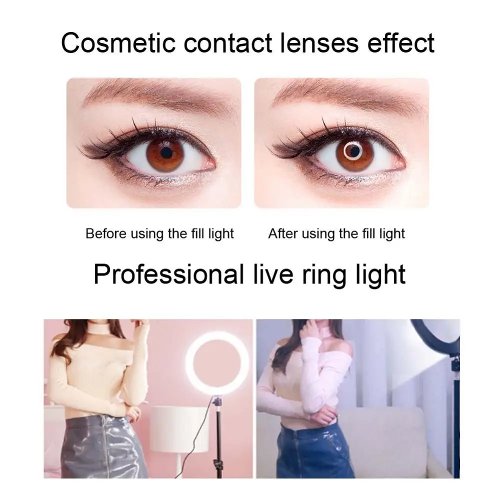 Live LED Selfie Ring Light Studio Photography Photo Fill with Tripod for Permanent Makeup Tattoo Accessory Cute Pink | Красота и