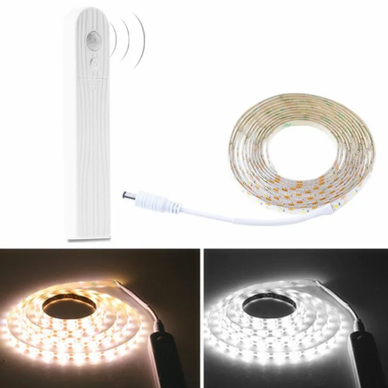 Водонепроницаемый светодиодный светильник с датчиком движения PIR 1 м/2 м/3 м гибкая