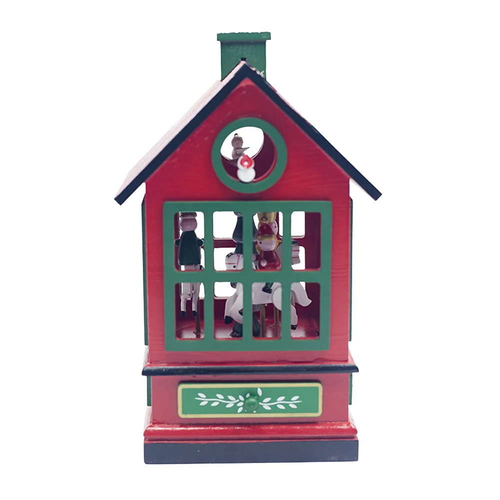 Рождество карусель музыкальная шкатулка дом формы украшения ремесла детские