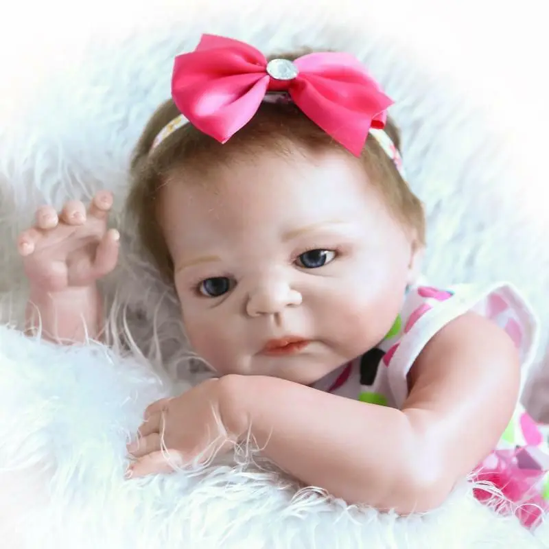 57 см Bebe Boneca Reborn Corpo де силиконовые реальный полный средства ухода за кожей винил