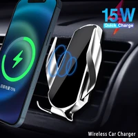 15w qi wireless charger car phone holder for iphone 12 11pro xs xr x max for samsung s20 s21 oneplus 8t 9 pro xiaomi 9 10 11 pro