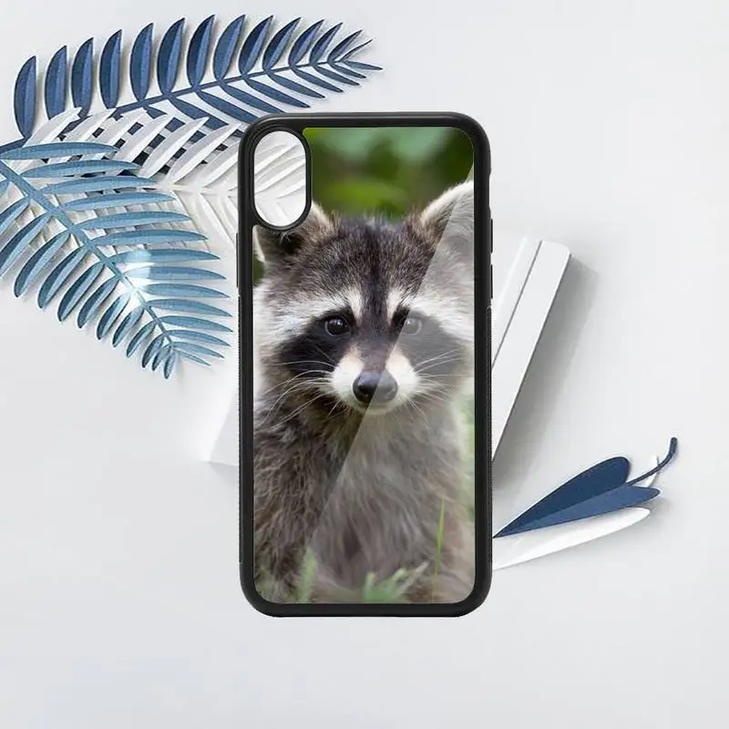 

Cute Animal Raccoon Phone Case PC for iPhone 11 12 pro XS MAX 8 7 6 6S Plus X 5S SE 2020 XR