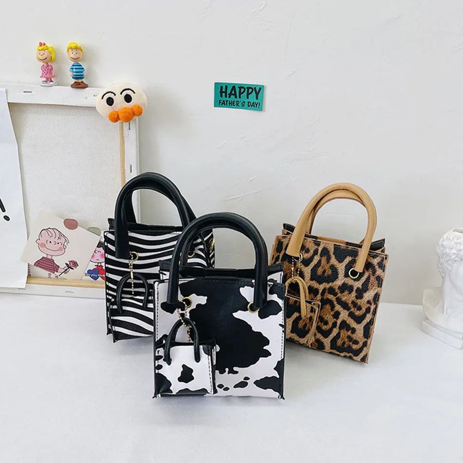 

Children's Bag 2021 New Korean Fashion Leopard Print Parent-Child Purses and Handbags Girl Princess Messenger Bag Accessory Bag
