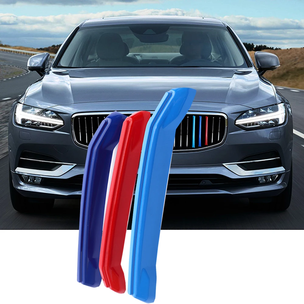 3 шт./лот автомобильные передние грили наклейка крышка для VOLVO S90 XC90 XC60