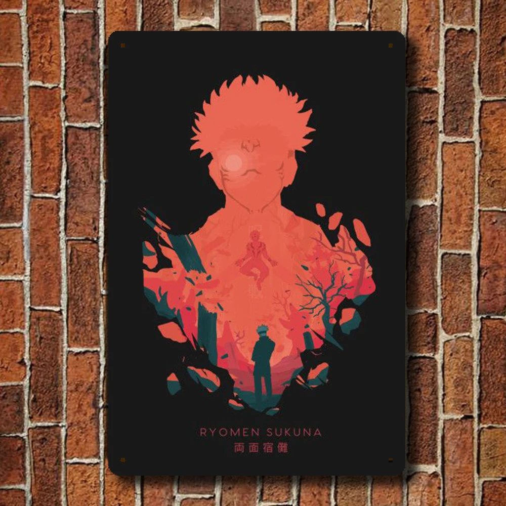 

Auto Decoration Home Plaque Metal jujutsu kaisen Tin Sign Poster 20*30 Tin Sign