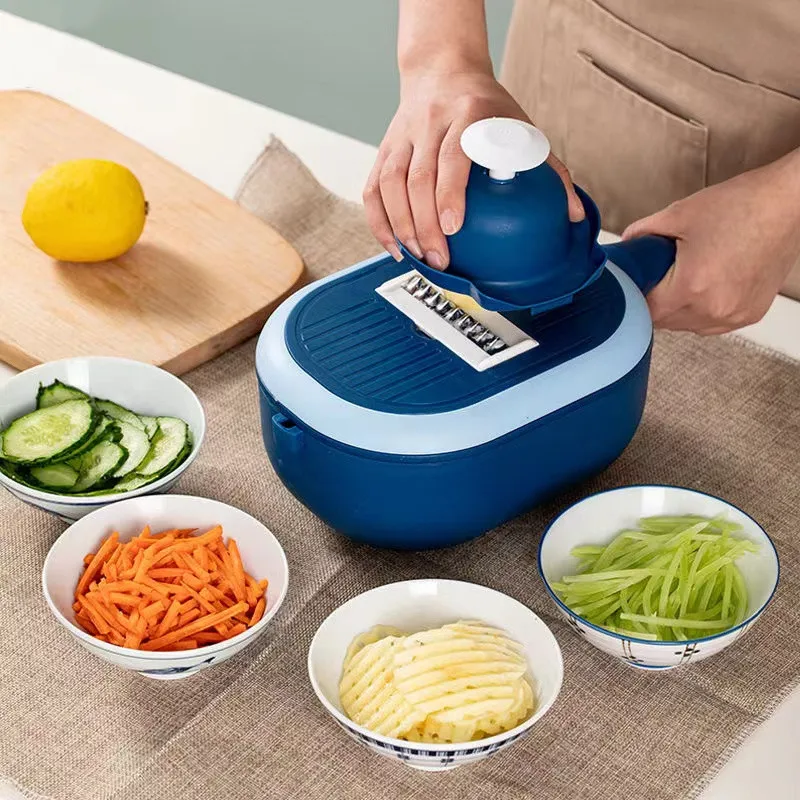 

Vegetable Cutter Multifunctional Slicer Fruit Potato Peeler Carrot Cheese Grater with Drain Basket Kitchen Accessories Gadgets