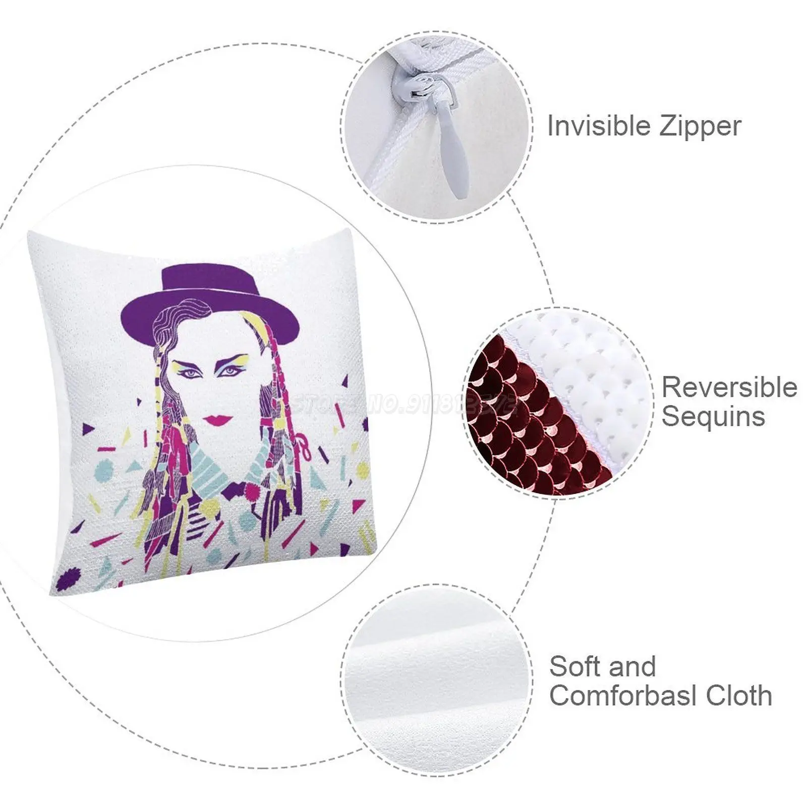 Наволочка с блестками и подушкой для мальчиков наволочка 40 см x мальчика клуба