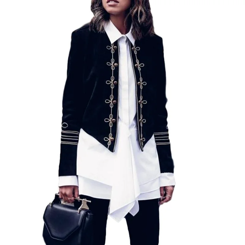 

2021 Spring and Autumn New Double-breasted Printed Short Jacket Women's Tops Slim Jacket Small Suit