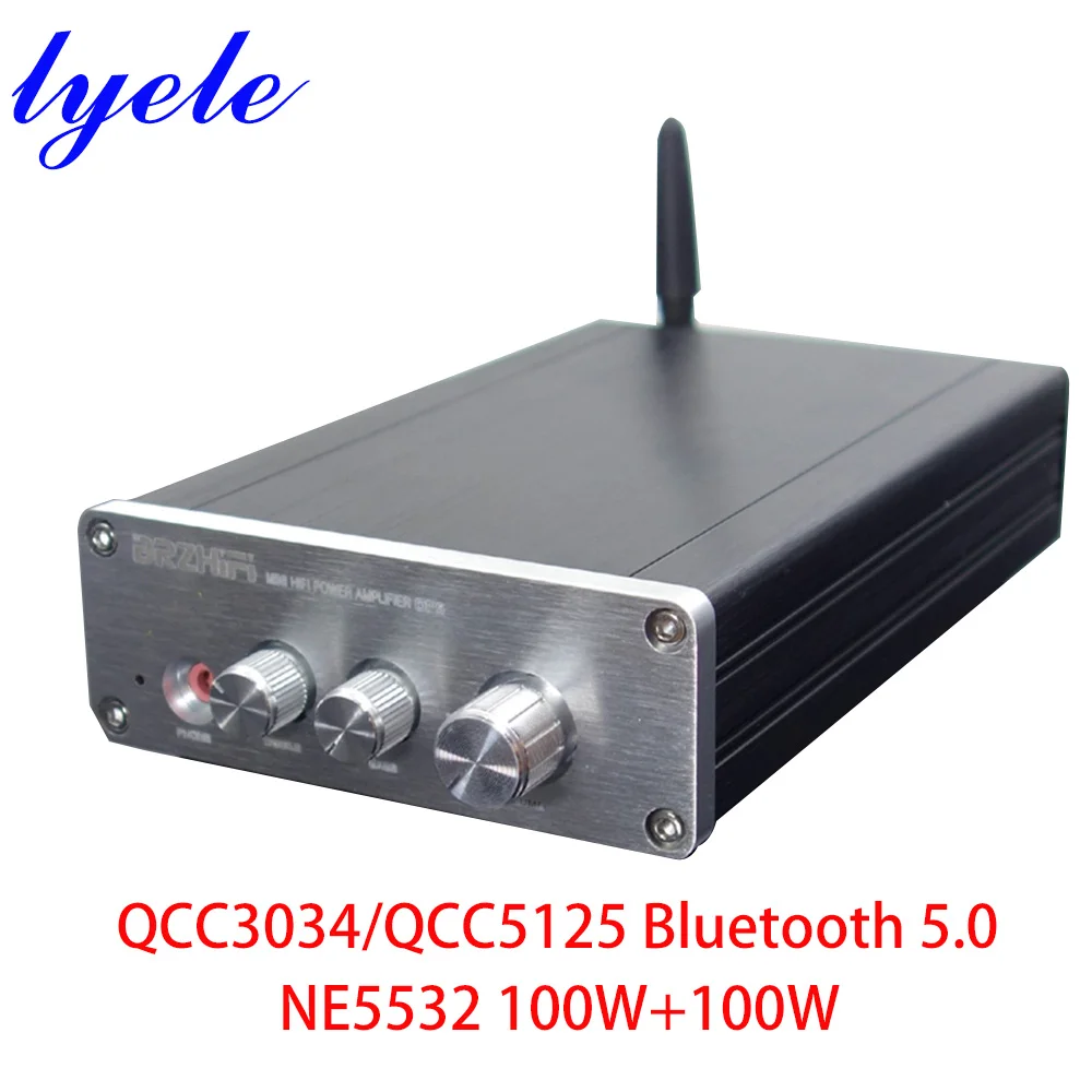 

TPA3116 NE5532 HIFI 2.0 Bluetooth 5.0 digital power amplifier LDAC with decoding QCC3034 QCC5125 100w+100w
