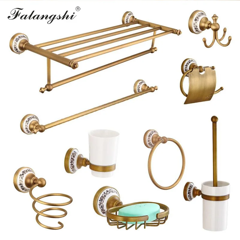 Rack Toothbrush Holder Toilet Roll Paper Holder Soap Dish Wall Mounted Bronze Wb8803