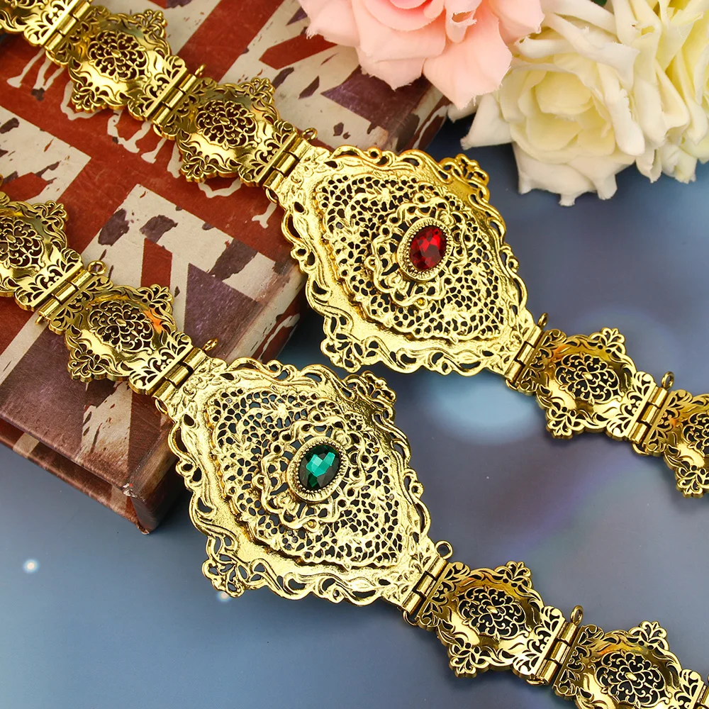 Цвет старинной бронзы Алжир женский пояс Марокканский Caftan для невесты свадебные