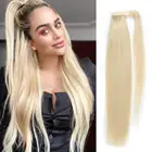 Натуральные волосы для наращивания, конский хвост, европейская деформация вокруг шнурка, конский хвост, светлый, коричневый