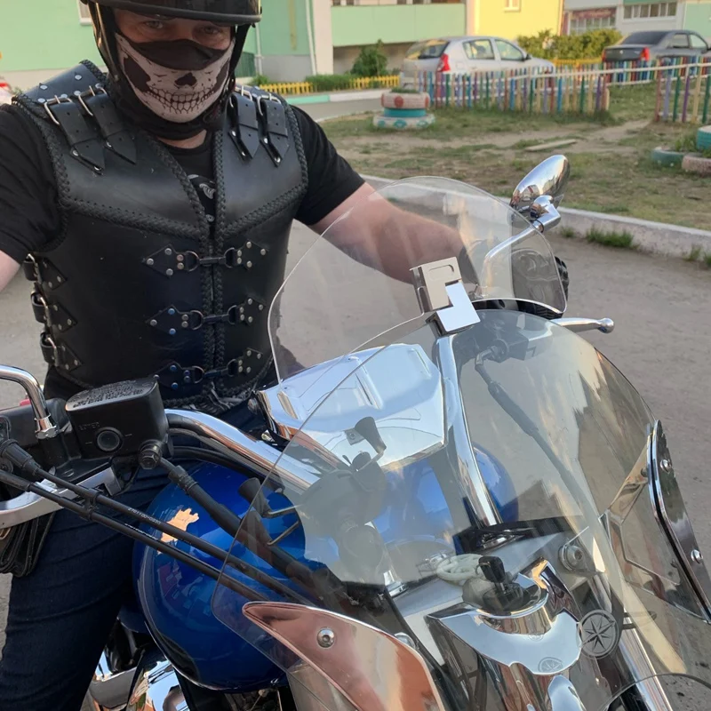 

For All Motorcycle Adjustable Windscreen Windshield Extension Spoiler Wind Deflector Accessories