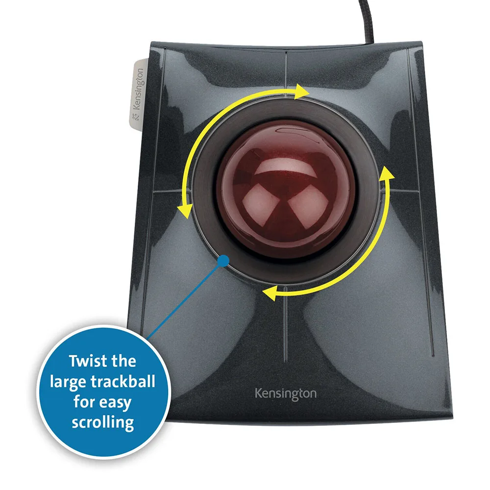 Kensington оригинальный SlimBlade медиа контроль Trackball оптическая USB мышь для ПК или