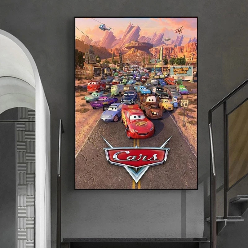 Абстрактная картина из мультфильма Disney настенные постеры и принты машинок