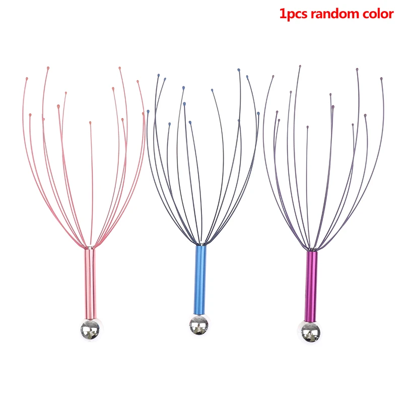 

1 Pieces Head Neck Scalp Massager Stress Release Relax Octopus Claw Massage Equipment Stainless Steel