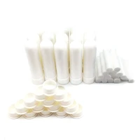 100pcs white blank nasal inhaler empty aromatherapy oil nasal inhaler tubes complete sticks with cotton core