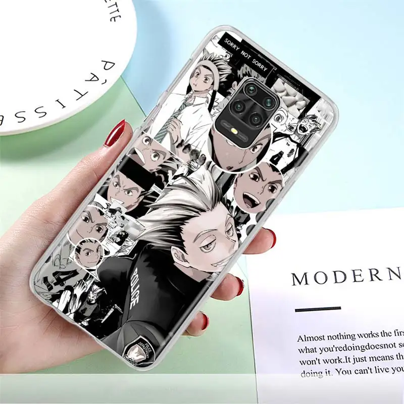 

Luxury Phone Case for Xiaomi Redmi Note 10 9S 9T 9 8 Pro 8T 7 7A 9A 9C K30 K40 Japan Anime Oya Haikyuu Bumper Cover Coque Fundas