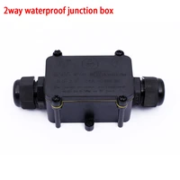 2 way ip68 waterproof junction box outdoor waterproof cable connector electrical for 5 12mm cable