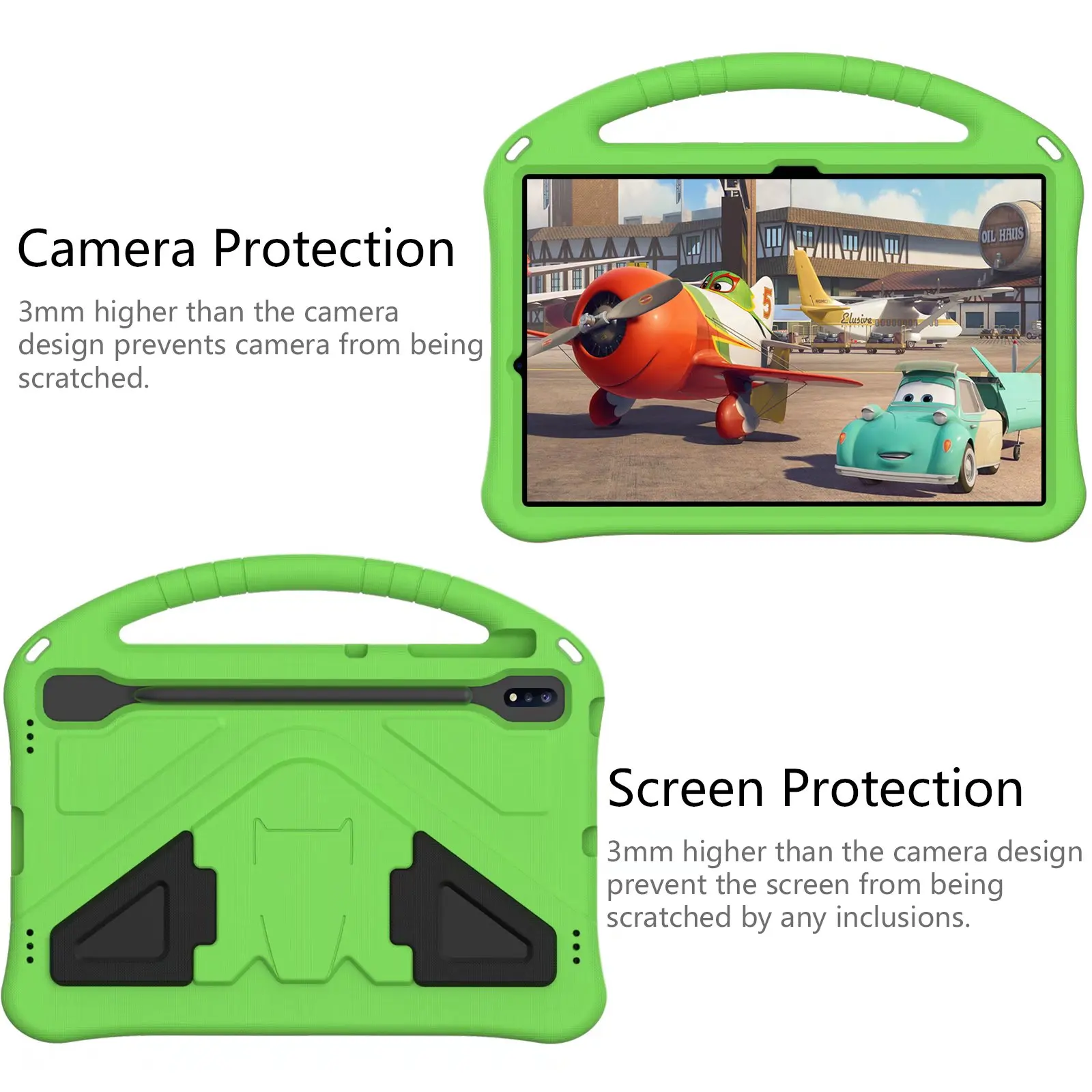 Samsung Galaxy Tab S7 Plus SM-T970 T975 T976B 12.4" EVA Tablet Case FE SM-T730 T733 T736B Kids Shockproof Stand on - Чехол для планшета Samsung Galaxy Tab S7 Plus SM-T970 T975 T976B 12.4" EVA FE SM-T730 T733 T736B для детей со стойкой, ударопроч