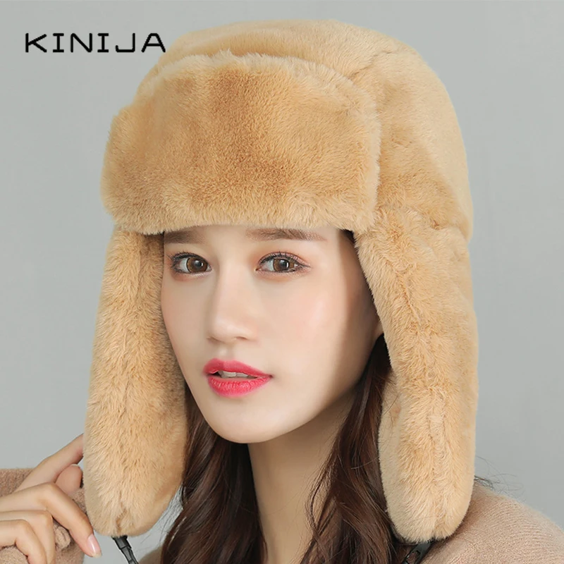 Зимняя однотонная теплая Вельветовая русская меховая шапка бомбер для мужчин и