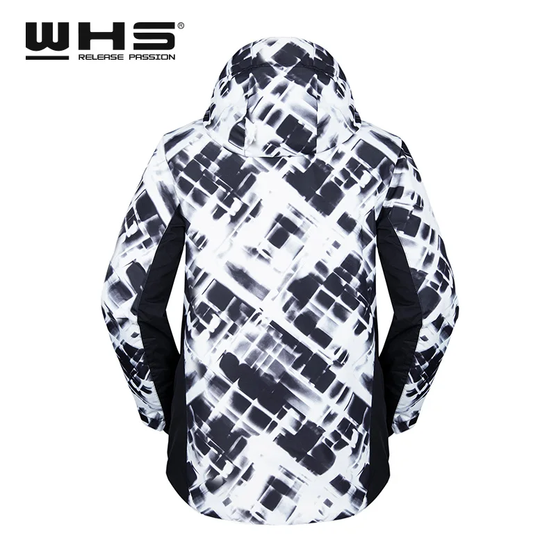 WHS спортивные лыжные куртки для мужчин ветронепроницаемое теплое пальто зимняя