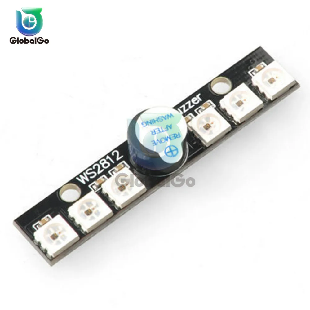 WS2812B 6 бит 8 RGB полноцветная доска с зуммером светодиодный чип для светодиодной