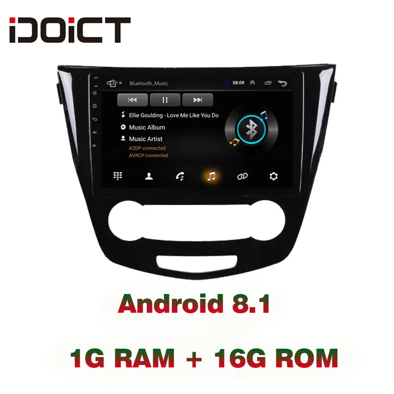 IDOICT Android 8 1 автомобильный DVD плеер GPS навигация Мультимедиа для Nissan кашкара изгой