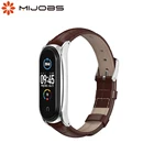 Для Mi Band 5 ремень для Mi Band 4 браслет из натуральной кожи отлично подходит для замены ремешков ремень для Xiaomi Miband изгиб 3 напульсники NFC