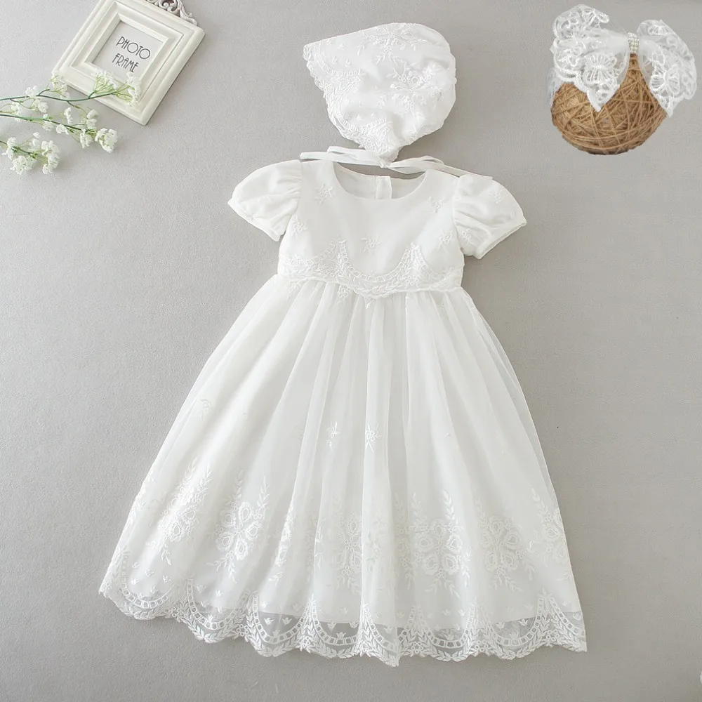 Drop Ship Lace Flowers Heabdand Baby Girl birthday party Dress Baptismal Christening Gown ball Wedding formal | Мать и ребенок