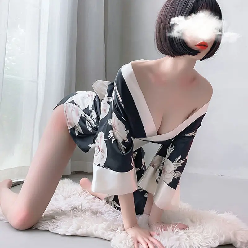 Традиционное японское кимоно костюм Для женщин сексуальное платье Япония Кимоно