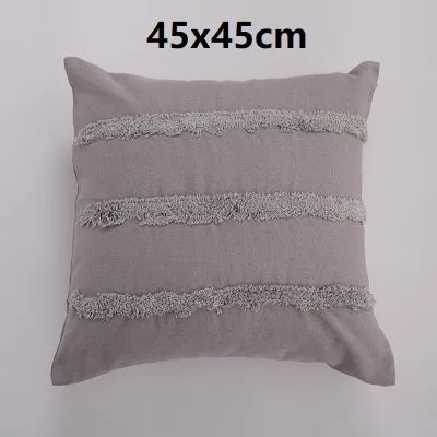 Gray 45x45cm Декоративные подушки в стиле Марокко, чехлы для подушек, роскошный геометрический Стильный чехол для подушки в стиле бохо, для дивана, стула, кровати, автомобиля, домашний декор - Цвет: Gray 45x45cm